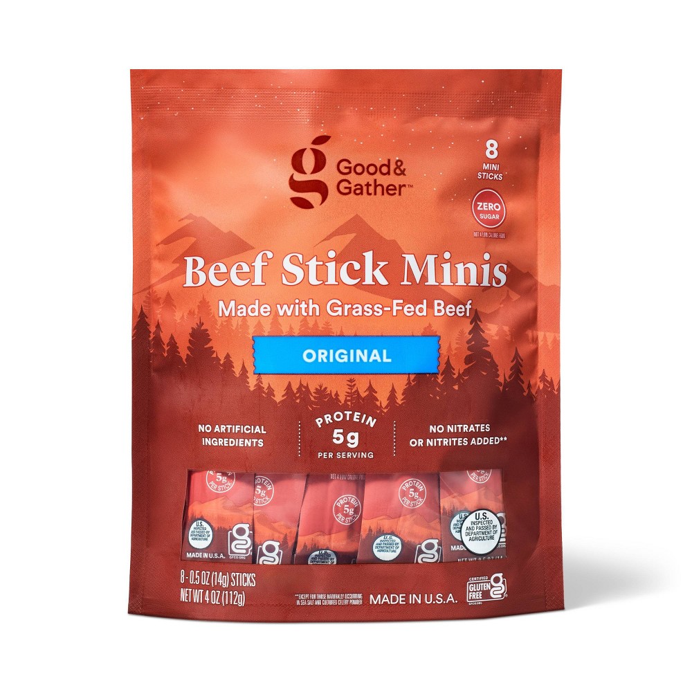 Original Beef Sticks Minis - 5g Protein - 4oz/8ct - Good & Gather™