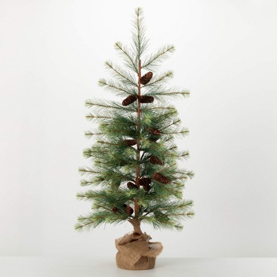 50"H Sullivans Artificial Small Black Hill Pine Christmas Tree, Green