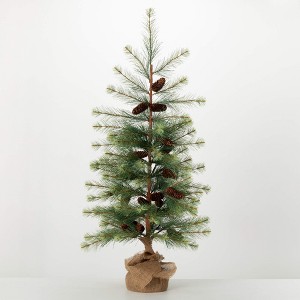 50"H Sullivans Artificial Small Black Hill Pine Christmas Tree, Green - 1 of 3