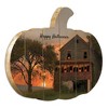 YOOCOZZ 2-Piece Halloween Decoration Wooden Pumpkin Wall Art with "Happy Halloween" - 3 of 4