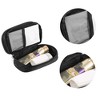 Unique Bargains Travel Double LayerMakeup Bag Makeup Brush Holder Portable Makeup Organizer Bag Cosmetics Storage Bag Waterproof Black 1 Pcs - 3 of 4