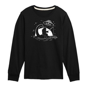 Boys' - Instant Message - Sasquatch Nessy UFO Long Sleeve Graphic T-Shirt - 1 of 4