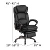 Flash Furniture High Back Black LeatherSoft Executive Reclining Ergonomic Swivel Office Chair with Outer Lumbar Cushion and Arms - 4 of 4