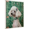 Amanti Art The Floral Adorned Poodle by Mowzu  Framed Canvas Wall Art - 2 of 4