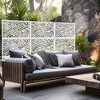 Lirago White 72 in. Galvanized Metal Outdoor Privacy Screens Garden Outdoor Fence - 3 of 4