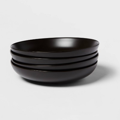 30oz 4pk Stoneware Acton Dinner Bowls Black - Threshold™