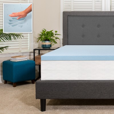 Emma and Oliver 2" Gel Infused Cooling Memory Foam Mattress Topper, CertiPUR-US Certified Memory Foam- Full