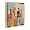 Stupell Industries Abstract Dog Portrait Floating Frame Canvas Art - 2 of 4