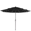 Sonkuki 10FT Outdoor 3-Tier Patio Market Umbrella w/Solar Lights and Aluminum Pole - 2 of 4