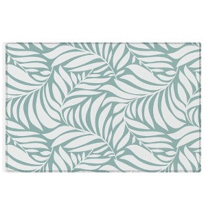 Heather Dutton Flowing Leaves Seafoam Outdoor Rug - Deny Designs - 1 of 4