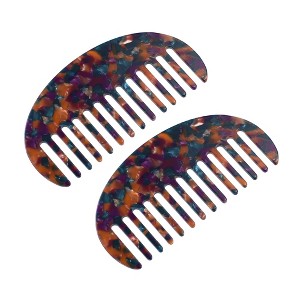 Unique Bargains Anti-Static Hair Comb Wide Tooth for Thick Curly Hair Hair Care Detangling Comb 2 Pcs - 1 of 4