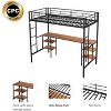 Racxily Twin-size Loft Bed w/ Table & Shelves/ Heavy-duty Sturdy Metal/ Built-in Table & Shelves/ Noise Reduced/ CPC Certified/ No Box Spring Needed - 4 of 4