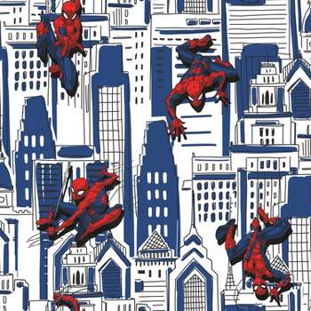 Spider-Man Cityscape Peel and Stick Kids' Wallpaper Red/Blue/Gray - RoomMates