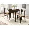 TiramisuBest Walnut Counter Height 5pc Dining Set Walnut Finish Table and 4 Counter Height Chairs - 2 of 4