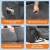 Oversized Manual Recliner Chair with Hidden Footrest, Upholstery Swivel 150° Recliner Ergonomic Design - 4 of 4