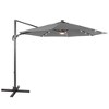 Sonkuki 10-ft LED Solar Lights Aluminum Octagon Cantilever Patio Umbrella - 2 of 4
