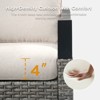 Buenhomino 3 PCS Patio Furniture Set with Cushioned Wicker Chairs and Tempered Glass Side Table - 4 of 4