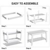 Coffee Table, Living Room Coffee Table - 2-Tier Rustic Wood Rectangle Table with Open Storage, Easy Assembly for Reception Room - 4 of 4