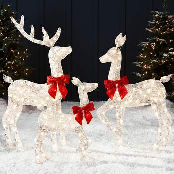 VEIKOUS 5 ft. Cool White LED Nativity Set Christmas Holiday Yard