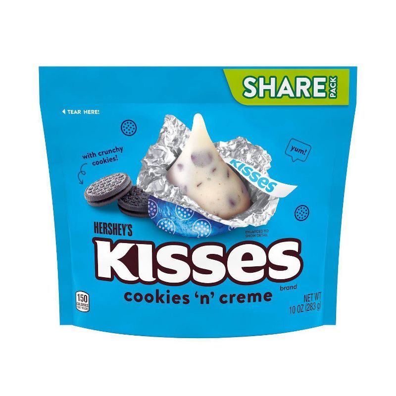 Hershey&#39;s Kisses Cookies and Creme Candy Share Pack - 10oz, 1 of 5