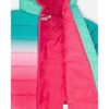 Deux par Deux Girl Quilted Mid-Season Jacket Green and Pink Gradient - 4 of 4
