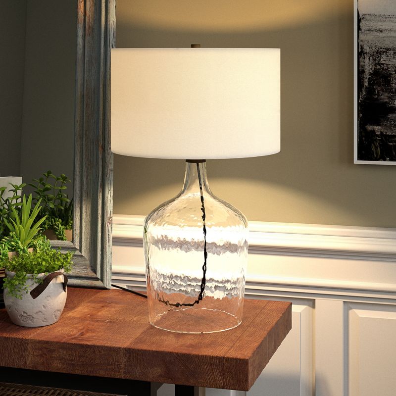 Hampton & Thyme 24" Tall Table Lamp with Drum Fabric Shade, 4 of 8
