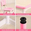 Kids Table and 4 Chairs Set with Graffiti Desktop and Non-Slip Legs, Height Adjustable Toddler Table and Chairs Set, Children Activity Table - 2 of 4