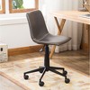 QingMoon Faux Leather Office Chair, Air Lift Computer Chair, 360° Swivel Desk Chair with 5 Casters, Retro Style for Conference and Study Room - 3 of 4