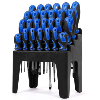 Stark USA 26-Pieces Screwdriver Slotted Philips Pozi Star Organizing Set Stand
