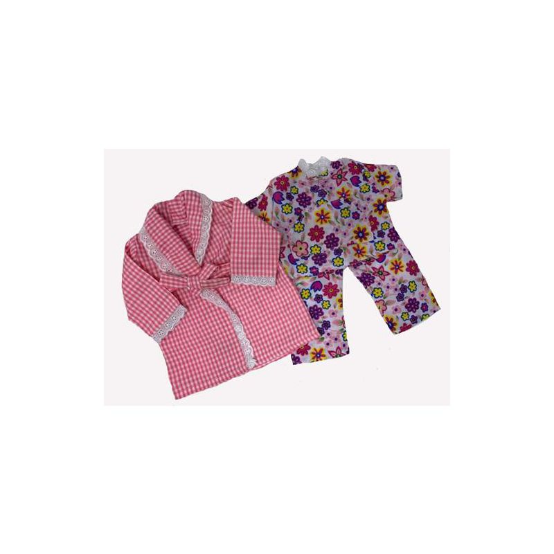 Doll Clothes Superstore Pink 3 Piece Sleepwear fits 18 inch doll, 1 of 5