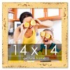 PosterPalooza | Square Shabby Chic Yellow Picture Frame - UV Acrylic, Foam Board Backing, Hanging Hardware - 2 of 4