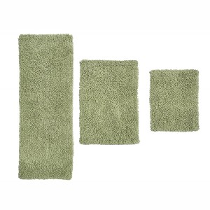 Fantasia Bath Rug Collection Cotton Shaggy Pattern Tufted Set of 3 Bath Rug Set - Home Weavers - 1 of 3
