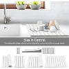 BRINJOY Large Drying Mat for Kitchen Counter, 24''L x 16''W Diatomaceous Earth Collapsible Dish Drying Mat, Quick Drying Mat - 3 of 4