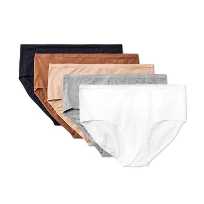 Women's 5pk Cotton Blend Briefs - Dealworthy™ Assorted Neutral 2X