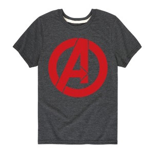 Boys' - Marvel - Avengers A Logo Short Sleeve Graphic T-Shirt - 1 of 4