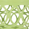 CAVINAS Outdoor Side Table with Overlapping Circle Pattern, Modern Cylindrical Patio End Table, Iron Cut Design Outdoor End Tables - 4 of 4