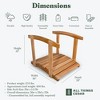 All Things Cedar Wooden Bridge, Outdoor Garden Handcrafted Walkway with Side Rails for Backyards, Streams, or Pond - 3 of 4