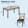 CuisinSmart Dining Table Set for 4, Dining Room Table Set for 4 with Upholstered Chairs, Kitchen Table Chairs Set of 4 with Corner Protector - 3 of 4