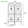 NicBex 2 Pack Metal Garden Arch Trellis 71"X19.7"Cucumber Trellis Rustproof Lattice Panels for Outside Garden, Black - 4 of 4