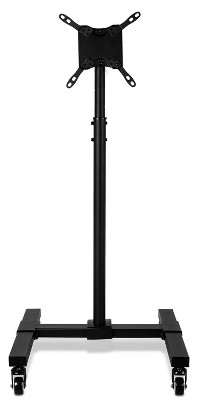 Black Adjustable Mobile TV Stand with Locking Wheels for 13"-42" Screens