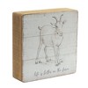 Melrose Wood Farm Animal Sentiment Block (Set of 4) - 3 of 4