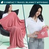 PAVILIA Soft Compact Travel Blanket and Pillow, Foldable Airplane Lightweight Portable Set, Flight Camping Plane Car Gift - 2 of 4