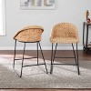 Landrine 35" Water Hyacinth Counter Stools - (Set Of 2) - BC1130831 - Natural - SEI - 2 of 4