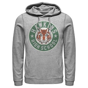Men's Stranger Things Hawkins High School Tiger Mascot Pull Over Hoodie - 1 of 3