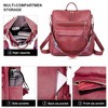 DOMETOUR PU Leather Backpack For Women Convertible Ladies Fashion Casual Large School Shoulder Bags - 3 of 4