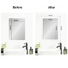 Amanti Art Mirror Makeover Bathroom Mirror Frame Border Kit - Fully Assembled Peel and Stick Frame - Mirror NOT Included - Cabinet White Narrow Trim - 3 of 4