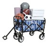 Kumasinova Colorful Collapsible Folding Wagon Cart,Folding Utility Wagon with Strapping System for Camping Shopping Sports Gardeing,225lbs - 2 of 4