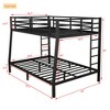 Full XL Over Queen Bunk Bed with Ladder and Guardrails - 3 of 4