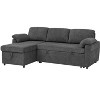 TiramisuBest 86" Gray Upholstered Pull-Out Sofa Bed - 2 of 4