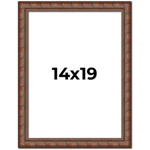 PosterPalooza | 14x19 Modern Bamboo Picture Frame, UV Acrylic, 5 Finishes - 1 of 4